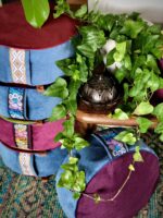 Zafu Bordo z niebieskiem