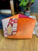 Ojami PERU czerwono-pomarańczowe